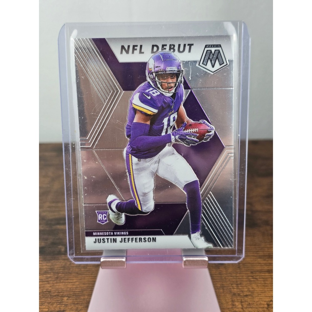 2020 Panini Mosaic Justin Jefferson NFL Debut Base Prizm RC #270 Vikings